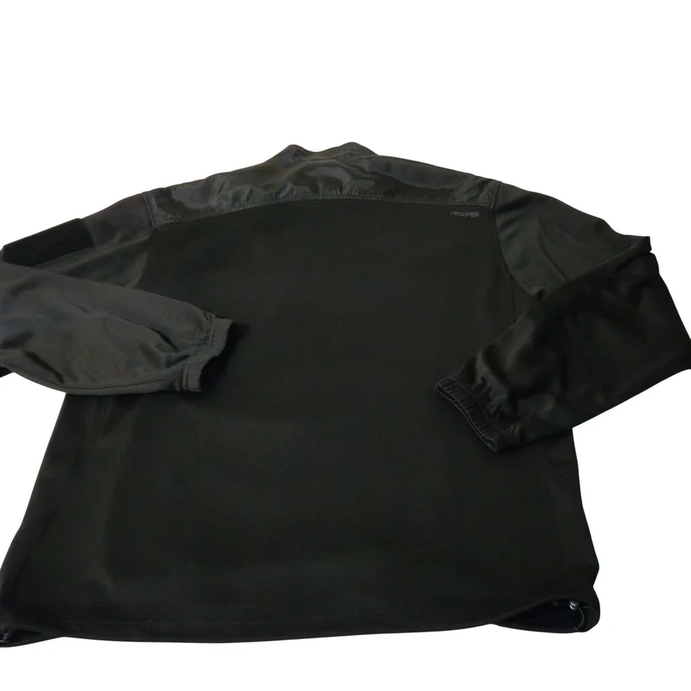 Propper Tactical Quarter Zip Pullover Mens‎ XL Black Fleece Nylon Overlay Jacket